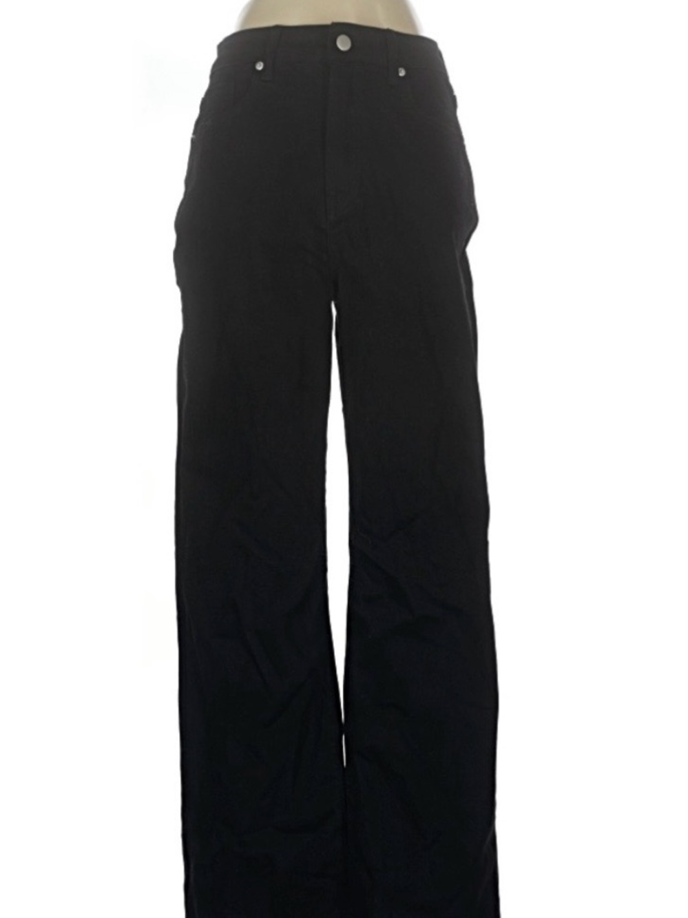 Ettelo Black High-Rise Wide-Leg Jeans Size 8